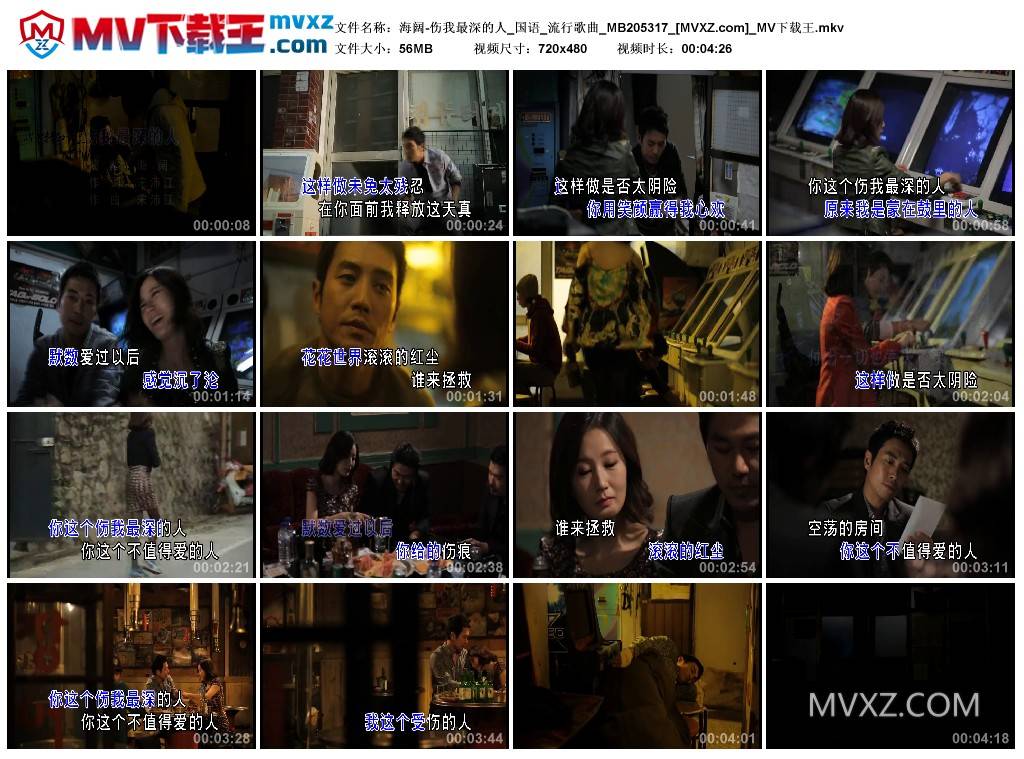 海阔-伤我最深的人_国语_流行歌曲_MB205317